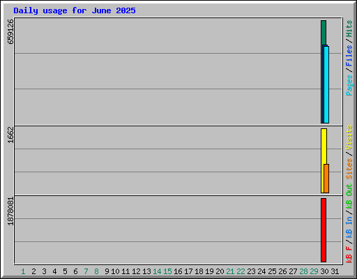 Daily usage for June 2025