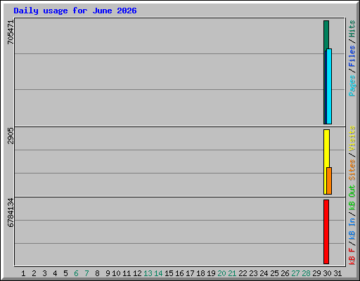 Daily usage for June 2026