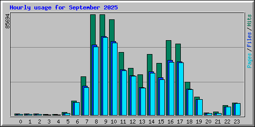 Hourly usage for September 2025