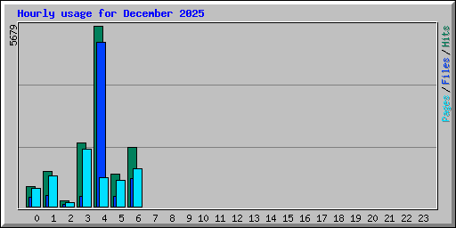 Hourly usage for December 2025