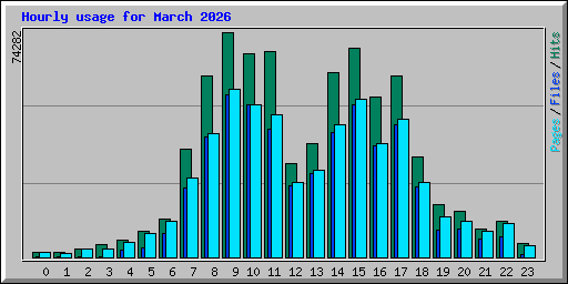 Hourly usage for March 2026