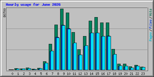 Hourly usage for June 2026
