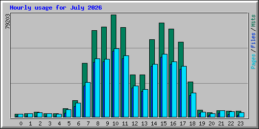 Hourly usage for July 2026